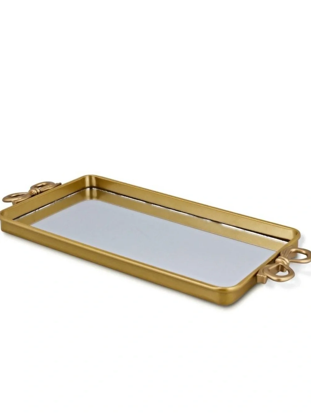 Target Gold Metal Bow Vanity Tray NEW Bullseye Playground Mirror Display Decor